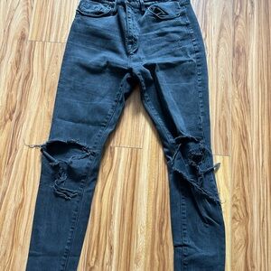 Stylish BDG (Urban Outfitters) Black Distressed Jeans